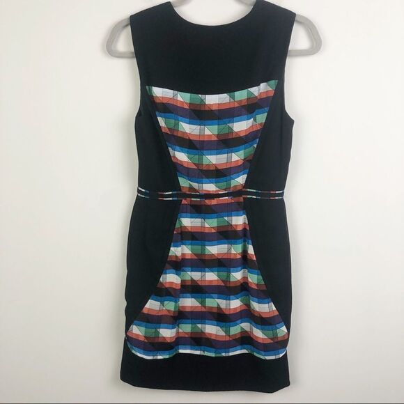 RACHEL ROY | Geometric Zip Front Multicolor Shift Dress Women’s Size 4 - Picture 7 of 9